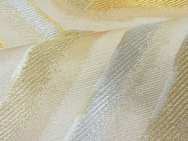 平和屋着物■六通柄袋帯 変わり縞 金銀糸 逸品 DAAH1195sa