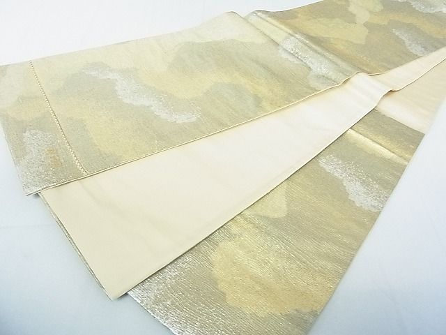 平和屋着物■六通柄袋帯　霞文　金銀糸　逸品　DAAH1286sa