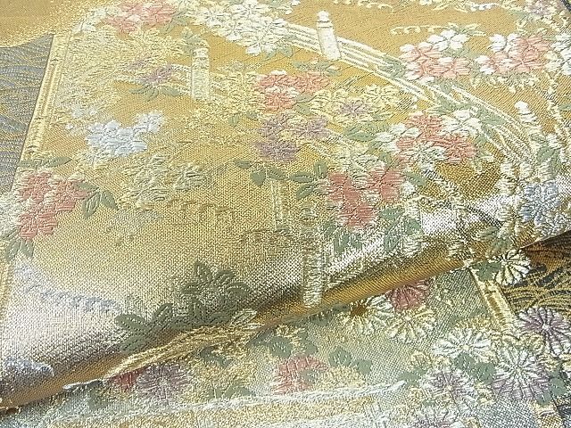 平和屋着物■六通柄袋帯 聚花春秋 几帳彩艶文 金銀糸 逸品 DAAH1336sa