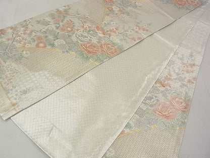 平和屋着物◎本佐賀錦 六通柄袋帯 九百錦 花鳥文 金糸 逸品 DAAG5183jm