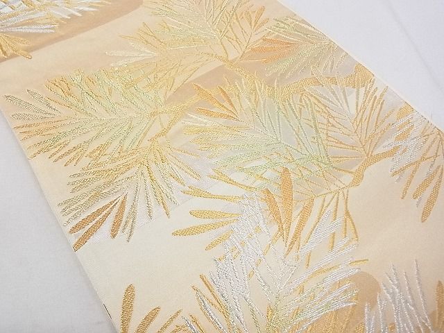 平和屋着物◎六通柄袋帯 若松葉 金銀糸 逸品 DAAH1528ox