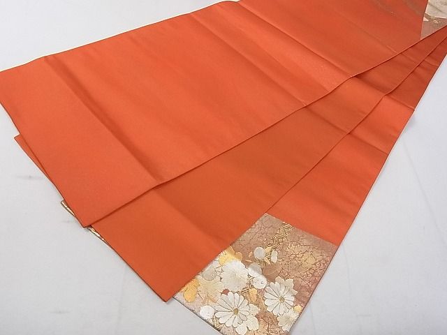 平和屋着物◎西陣 太鼓柄袋帯 駒刺繍 吉祥花文 金銀彩 逸品 DAAH1517ox
