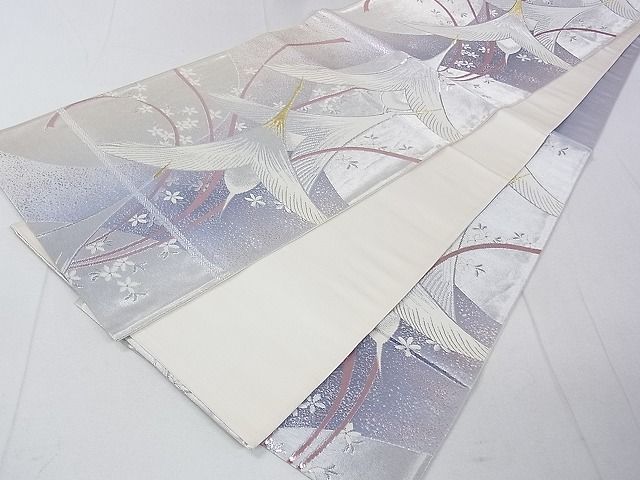 平和屋着物◎六通柄袋帯 飛鳥花文 金銀糸 逸品 DAAH1535ox