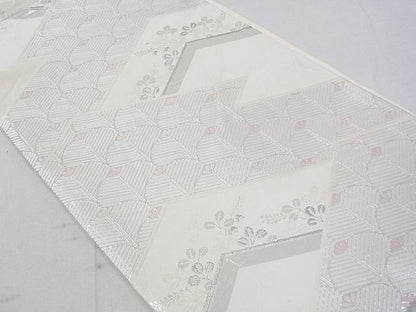 平和屋着物◎六通柄袋帯 松皮菱花文 銀糸 逸品 DAAH1534ox
