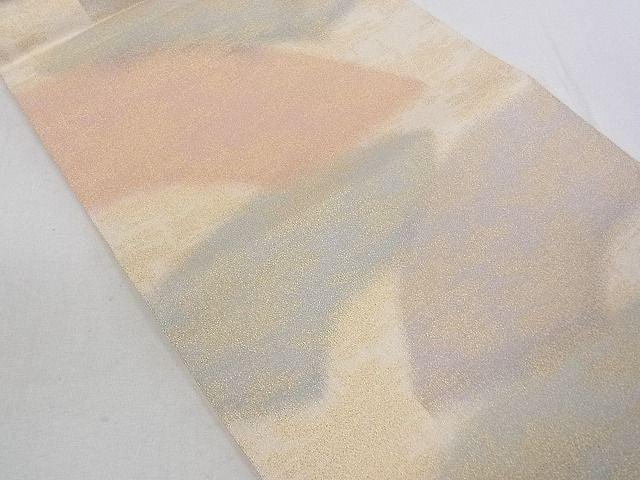 平和屋着物◎全通柄袋帯 地紙重ね 金糸 逸品 DAAH1552ox