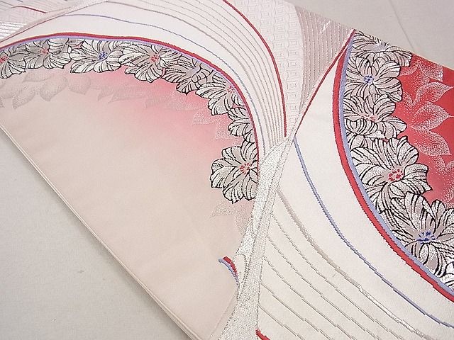 平和屋着物◎六通柄袋帯 舞花文 銀糸 逸品 DAAH1590ox