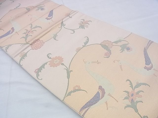 平和屋着物◎六通柄袋帯 花鳥唐草文 金糸 逸品 BAAH4646th