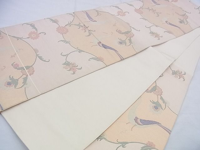 平和屋着物◎六通柄袋帯 花鳥唐草文 金糸 逸品 BAAH4646th