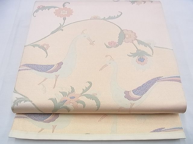 平和屋着物◎六通柄袋帯 花鳥唐草文 金糸 逸品 BAAH4646th