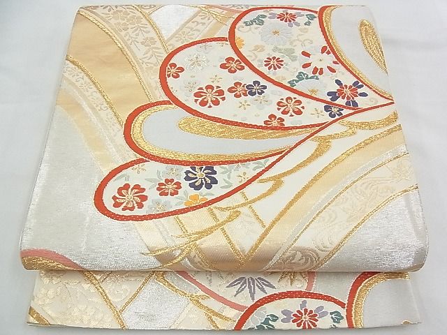 平和屋着物◎六通柄袋帯 唐織 光琳松花唐草文 金銀糸 逸品 BAAH4707th