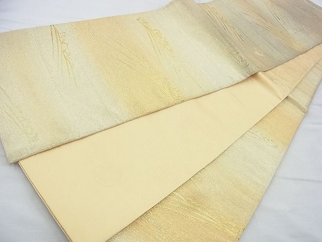 平和屋着物◎六通柄袋帯 立波文様 金糸 逸品 BAAH4778th