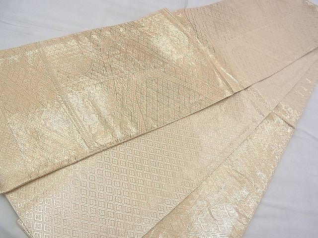 平和屋着物◎佐賀錦 全通柄袋帯 流水吉祥文 金糸 逸品 BAAH4790th