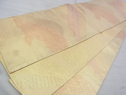 平和屋着物◎佐賀錦 全通柄袋帯 雲取り吉祥文 金糸 逸品 BAAI2601th