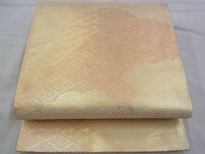 平和屋着物◎佐賀錦 全通柄袋帯 雲取り吉祥文 金糸 逸品 BAAI2601th