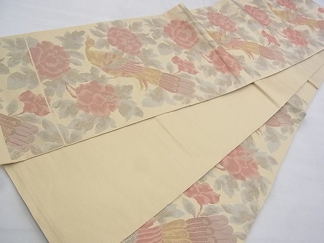平和屋着物◎六通柄袋帯 花鳥文 逸品 BAAI6405th