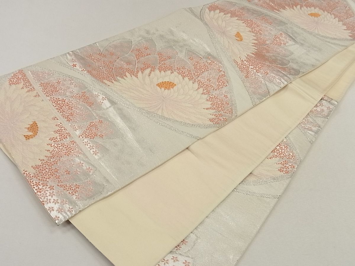 平和屋着物◎六通柄袋帯　唐織　草花文　金銀糸　逸品　CAAG5379ak