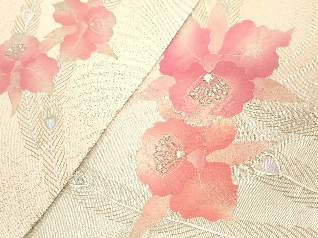 4891］名古屋帯 美品 飾花文様 刺繍 九寸 正絹 着物 - メルカリ