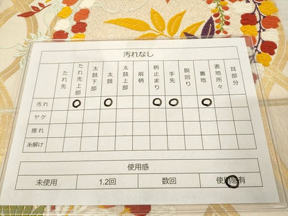平和屋着物◎六通柄袋帯 唐織 草花丸文 金糸 正絹 逸品 AAAJ3490Aaz