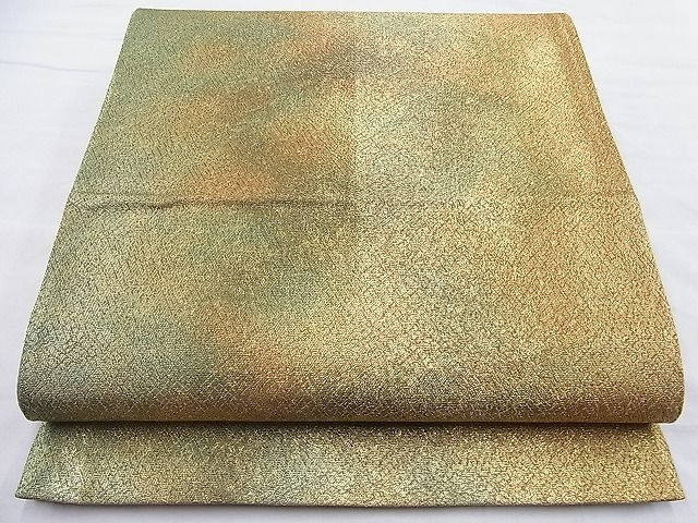 平和屋着物◎全通柄袋帯 霞文 金彩 引箔 逸品 BAAI3862ea