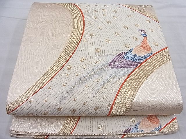 平和屋着物◎六通柄袋帯 唐織 摂家雅優文 九百錦 金糸 逸品 BAAI3870ea