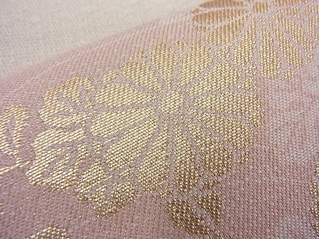 平和屋着物◎六通柄袋帯 地紙重ね 金糸 逸品 BAAI3855ea