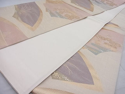 平和屋着物◎六通柄袋帯 地紙重ね 金糸 逸品 BAAI3855ea