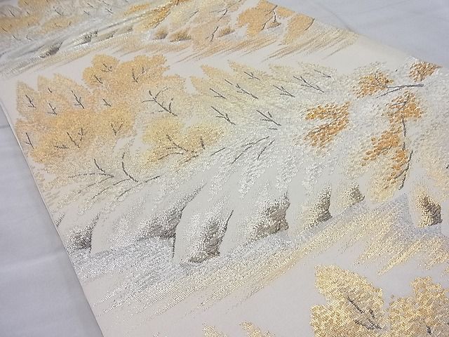 平和屋着物◎六通柄袋帯 流水不倫文 金銀糸 逸品 BAAI3882ea