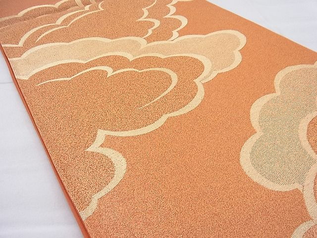 平和屋着物◎六通柄袋帯 雲重ね 金糸 逸品 BAAI3907ea