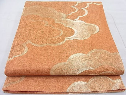 平和屋着物◎六通柄袋帯 雲重ね 金糸 逸品 BAAI3907ea
