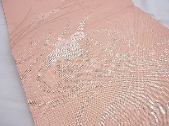 平和屋着物■夏物　六通柄　本袋帯　杜若　金糸　逸品　BAAI0754du