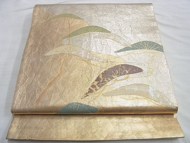 平和屋着物■太鼓柄袋帯 螺鈿箔 浜松 金銀彩 逸品 BAAI0798ds
