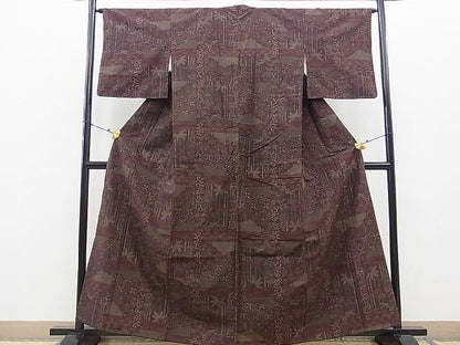 平和屋着物■上質な紬 笹竹吉祥文 逸品 BAAH1732gt
