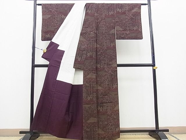 平和屋着物■上質な紬 笹竹吉祥文 逸品 BAAH1732gt