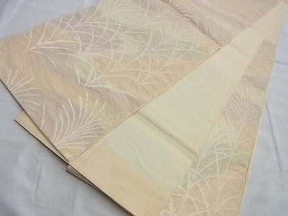 平和屋着物■六通柄袋帯 流水芝草文 金銀糸 逸品 BAAI3701du