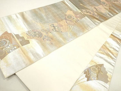 平和屋着物◎六通太鼓柄袋帯 扇小袖 金銀糸 逸品 CAAG2349eg