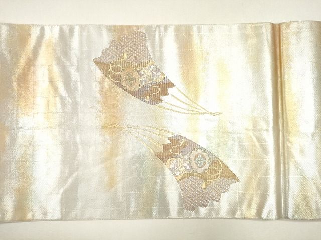 平和屋着物◎六通太鼓柄袋帯 扇小袖 金銀糸 逸品 CAAG2349eg