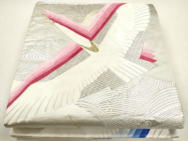 平和屋着物◎六通柄袋帯 唐織 彩 金銀糸 逸品 CAAG2342eg