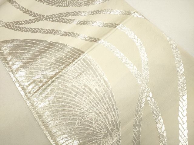 平和屋着物◎両面 全通柄袋帯 唐織 正倉院鳳凰花文 銀糸 逸品 CAAG2378eg