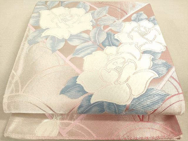 平和屋着物◎六通柄袋帯 唐織 枝花文 銀糸 逸品 DAAG5927tw