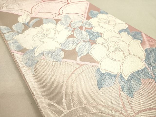 平和屋着物◎六通柄袋帯 唐織 枝花文 銀糸 逸品 DAAG5927tw