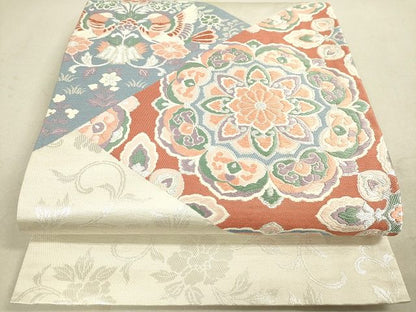 平和屋着物◎太鼓柄袋帯 天平の匠 正倉院花鳥文 金銀糸 逸品 DAAG5952tw