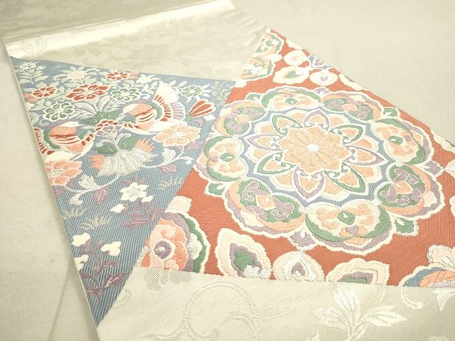 平和屋着物◎太鼓柄袋帯 天平の匠 正倉院花鳥文 金銀糸 逸品 DAAG5952tw