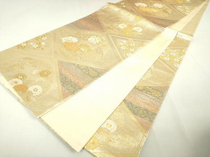 平和屋着物◎六通柄袋帯 花鳥菱文 金糸 逸品 DAAH9501tw
