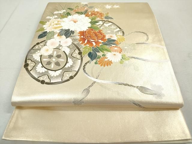 平和屋着物◎太鼓柄袋帯 鼓花文 逸品 DAAG3903ea