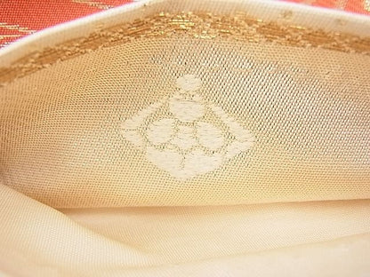 平和屋着物◎六通柄袋帯 唐織 飛鶴松花唐草文 金銀糸 逸品 BAAI1251sa