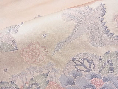 平和屋着物◎太鼓柄袋帯 すくい織 花鳥唐草文 逸品 BAAI1248sa