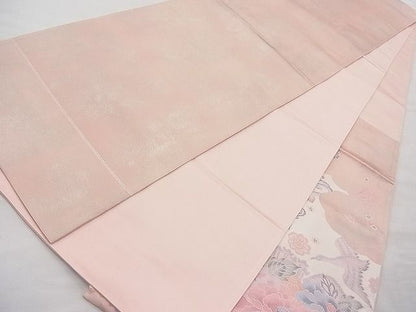 平和屋着物◎太鼓柄袋帯 すくい織 花鳥唐草文 逸品 BAAI1248sa