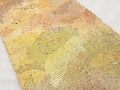 平和屋着物◎佐賀錦 六通柄袋帯 牡丹唐草文 金銀糸 逸品 BAAI9309sa