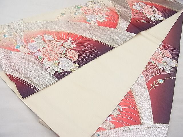 平和屋着物◎六通柄袋帯 唐織 草花文 金銀糸 逸品 BAAI9307sa