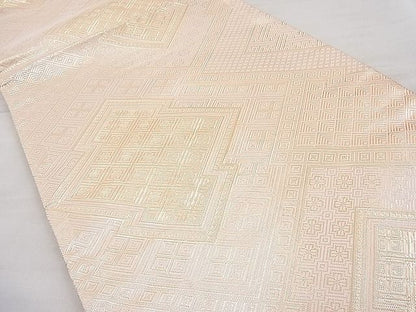 平和屋着物◎佐賀錦 全通柄袋帯 松皮菱 金糸 逸品 BAAI9303sa
